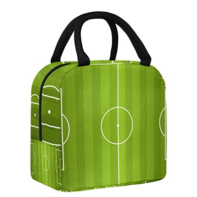 Borsa da pranzo Tote Box Cooler Contenitore Sport Campo di Calcio Verde