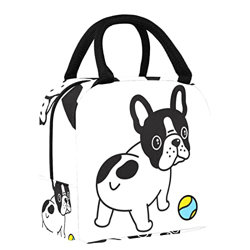 Borsa per il pranzo Bulldog isolata con fumetto palla da tennis características