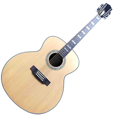 AURH Top Abetetto in Legno Massello Top Mahogany SALDO 12 Strings 43 Pollici Chitarra Elettrica Acustica XIXINYA (Color : Acoustic with Case, Size : 4