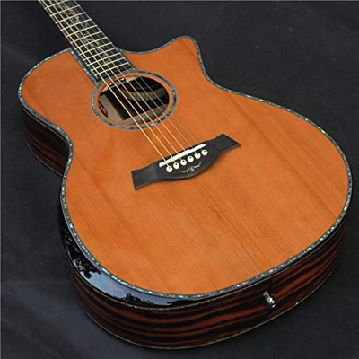 41 Pollici di Alta qualità del Legno Massello di Cedro Acustica Chitarre Elettriche Chitarra Acustica XIXINYA (Color : Guitar with EQ, Size : 41 Inche