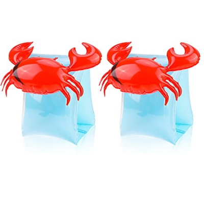 Braccioli Gonfiabili per Bambini, Bracciali Gonfiabili Bracciali Gonfiabili da Nuoto con Motivo a Granchio Float Roll up Sleeves for Children Bambini 