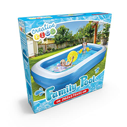 Creative Kids Piscina gonfiabile – rettangolare – 262 x 175 x 51 cm – Max 778 litri – 2 anelli características