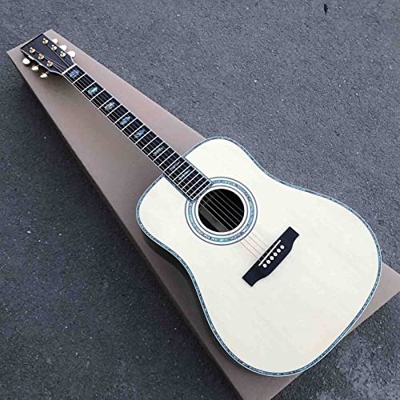 AURH Tutta La Chitarra Acustica in Legno Massello con Tastiera Ebano 41 Pollici D Chitarra in Stile Chitarra Acustica XIXINYA (Color : Guitar with har