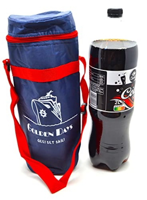 Blu 4L Total Hidalgo 2LTR Bottiglie da 2 litri. XXL Raffreddatore Flessibile Portatile per Spiaggia Campeggio Borsa Termica Campeggio Raffreddatore Ca