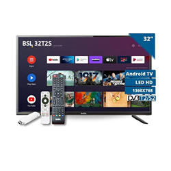 Smart TV 32 Pollici BSL-32T2SATV 1366X768 | DVBT2 | DVB-S2 | HDMI x3| Stick ATV Incluso | Controllo vocale | Chromecast. características