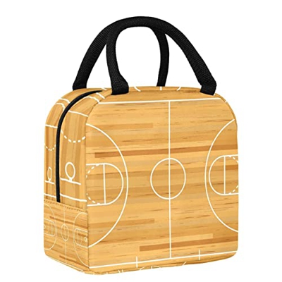 Borsa da pranzo Tote Box Cooler Contenitore Retro Campo da basket