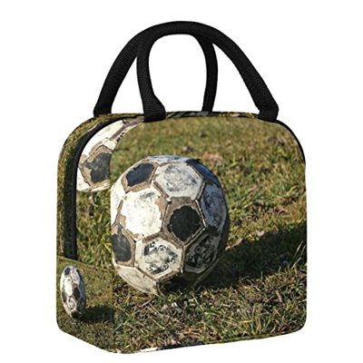 Pranzo Borsa Tote Box Cooler Contenitore Palla Calcio Erba