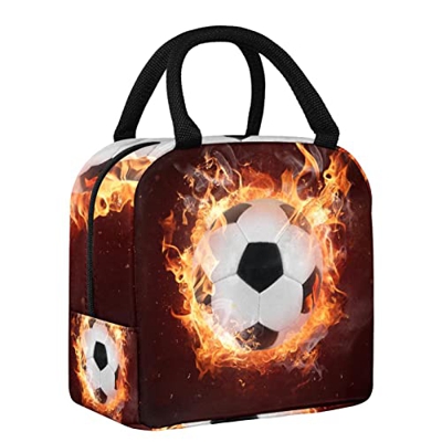 Borsa per il pranzo isolata da calcio calcio