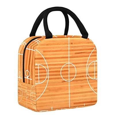 Borsa per il pranzo isolata da pallacanestro sportivo