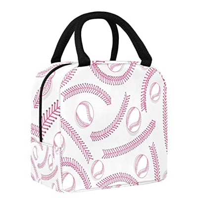 Borsa da pranzo Tote Box Cooler Container Baseball Laces Modello Sport