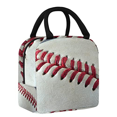 Borsa da pranzo Tote Box Cooler Contenitore Baseball Sport Palla bianca