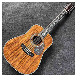 AURH 12 Corde Personalizzate Solide Chitarra Acustica in Legno mancino in Legno con Doppio Pickup S1 Adatto per Giocatori in Tutte Le Fasi. XIXINYA (C en oferta