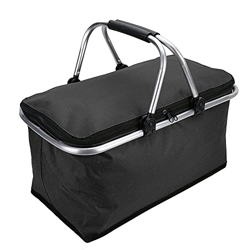 ZHANGLINER 30L Folding Picnic Camping Basket Insulated Shopping Cooler Home Camping Storage Basket Home Storage Organization Good precio