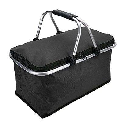 ZHANGLINER 30L Folding Picnic Camping Basket Insulated Shopping Cooler Home Camping Storage Basket Home Storage Organization Good