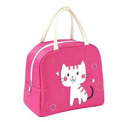 Generic Borsa da isolata per Cartoni Animati per Donna, Uomo, Bambini, Borsa Termica per Alimenti, Borsa Termica Borsa Frigo Porta 10 Litri (Hot Pink,