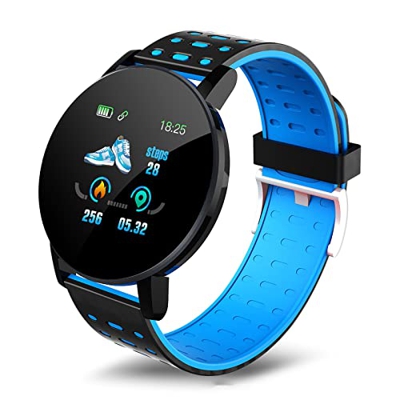 Smartwatch Fitness Orologio Smartwatch Rotondo 1,3 Pollici Orologio Fitness Smartwatch Impermeabile Smartwatch con Saturimetro Touch Screen a Colori S