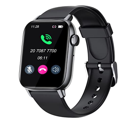 Smartwatch Effettua e rispondi alle chiamate, 1.72” HD Full-touch Sport Salute Fitness Tracker con Contapassi/Cardiofrequenzimetro/Cronometro, 100+ Sp