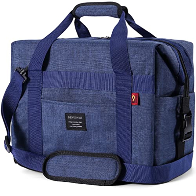 Odoland 22L Borsa Termica Portatile, Borsa Frigo Isolata Anti-perdita Pieghevole con Tracolle, Borsa Multiuso per Portare Pranzo Frutta Bevande, Adatt