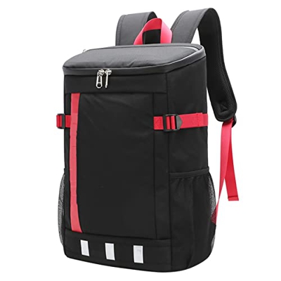MXBC Borsa Termica Borsa Termica Grande Zaino Design a Strisce Riflettenti Borsa Termica da Campeggio isolata for Frigorifero da Viaggio (Color : Red,