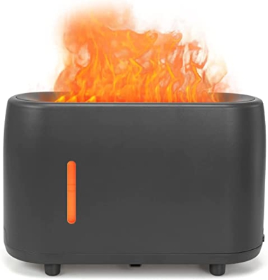 Diffusore di oli essenziali, umidificatore ad ultrasuoni a nebbia fredda, diffusori di fiamma 3D per oli essenziali, umidificatori per camera da letto