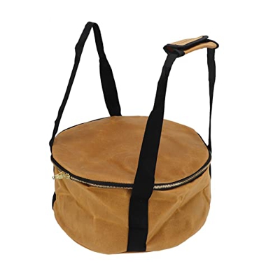Uxsiya Borsa per fornelli da campeggio, per padelle, cintura per bilanciare impermeabile, antipolvere, foro per picnic, cene all'aperto (kaki)