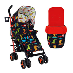 Cosatto Supa 3 Pushchair – Lightweight Stroller from Birth to 25Kg - Umbrella Fold, Large Shopping Basket, Footmuff, Sk8R Kidz características