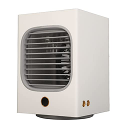 Wakects Raffreddatore d'Aria da Tavolo Mini Condizionatore Portatile con Luce per Casa, Ufficio, Esterno, USB Ricaricabile 12,5x15,5x18,5 cm Bianco características