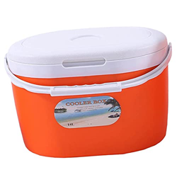 Cooler Box Ice Bucket Tank Insulated Lunch Box Keep Cold or Warm Ice Chest for Camping Picnic Beach BBQ Family Car Travel Outdoors (Orange 14l) precio