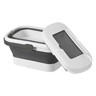 Maodom Cestini pieghevoli con manici, grande capacità e pieghevole, con coperchio e maniglia, refrigeratore portatile a tenuta stagna per viaggi, shop