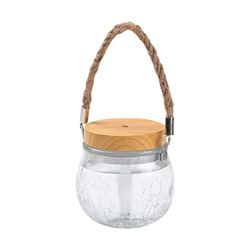 LUCHONG Umidificatore a Nebbia di Vetro con umidificatore per Barattolo di Vetro da 400 ml con 7 Colori Manico in Corda per Luce Notturna Diffusore di precio