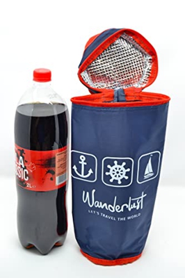 Blu 4L Totale Frigorifero 2LTR Bottiglie da 2 litri. XXL Raffreddatore Flessibile Portatile per Spiaggia Campeggio Borsa Termica Campeggio Raffreddato