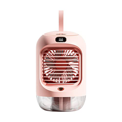 ERTUO Ventilatore di raffreddamento per umidificazione, vento a tre velocità, mini condizionatore d'aria silenzioso, effetto luce notturna, adatto per precio