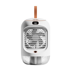 ERTUO Ventilatore di raffreddamento per umidificazione, vento a tre velocità, mini condizionatore d'aria silenzioso, effetto luce notturna, adatto per precio