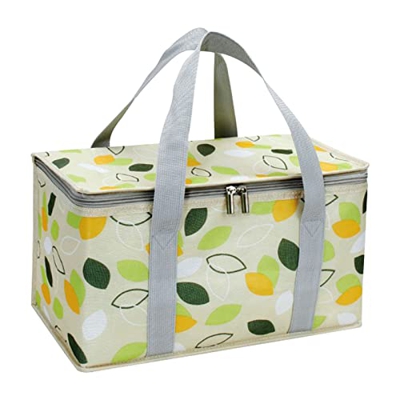 Borsa da picnic per attività all'aperto, grande capacità, da campeggio, picnic, da viaggio, da picnic, borsa portatile con isolamento termico (verde)
