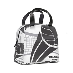Borsa termica per il pranzo, per pallavolo, design semplice, per donne, uomini, pallavolo, sport, manico riutilizzabile, tasca frontale per scuola, pi características