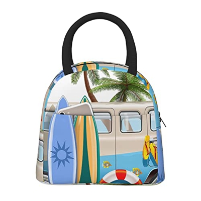 Borsa termica per il pranzo da donna, ampia aperta, isolata, impermeabile, impermeabile, a prova di perdite, per uomini, ragazze, bambini, picnic, lav