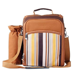 LvSenLin Set di stoviglie per Borsa da Picnic Set di stoviglie per Isolamento Termico Portatile Esterno Conservazione a Freddo 4 Zaino da Picnic a Dop precio