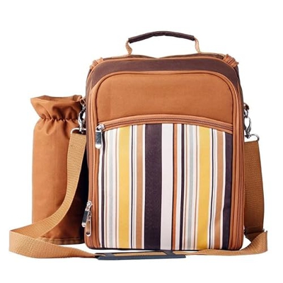 LvSenLin Set di stoviglie per Borsa da Picnic Set di stoviglie per Isolamento Termico Portatile Esterno Conservazione a Freddo 4 Zaino da Picnic a Dop