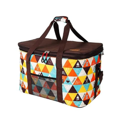 LvSenLin Borsa da Picnic di Grande capacità da 60 Litri Borsa da Campeggio per Auto con Tracolla Regolabile in Tessuto Oxford 900D con Stampa Multicol características