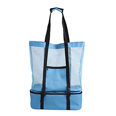 TTJZ Borsa da Spiaggia 2-in-1 Borsa Isolante con Isolamento Staccabile in Rete Borsa Isolante for Il Tempo Libero Borsa con Cerniera Staccabile for Il
