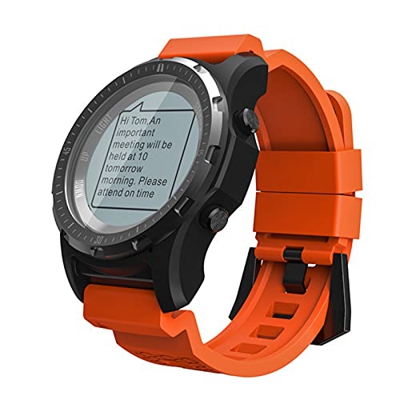 LUULA S966 GPS Smart Watch Uomini Cardiac Frequenza Monitor Fitness Tracker Orologio da polso Bussola Altitude Sport Sportwatch (C)