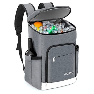 VITARVIX Zaino Termico 27 Lattine Borsa Termica Zaino Impermeabile Isolata per Escursionismo, Campeggio, Picnic, Sacchetti di Ghiaccio, Borsa A Tenuta