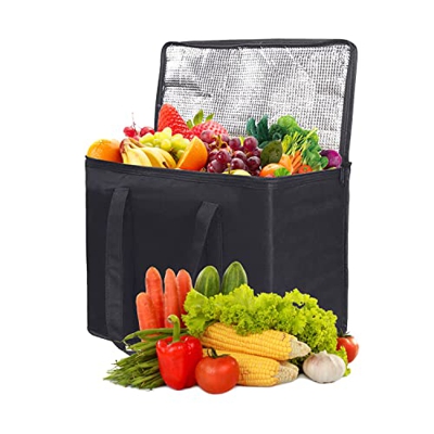 1 borsa termica per alimenti, borsa da picnic con isolamento termico da 30 litri, borsa portatile con cerniera, grande borsa termica per picnic, viagg