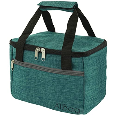 AllBags Borsa termica pieghevole impermeabile termica leggera con scomparto refrigerante termica per lavoro all'aperto, borsa termica per trasporto al