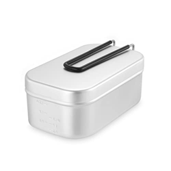 Per Qinghengyong Contenitore per alimenti in lega di alluminio Escursionismo Zaino in spalla Picnic Worker Lunchbox Organizzatore riutilizzabile lavab en oferta