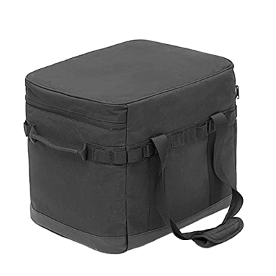 Milageto Borsa da campeggio di grande capacità, cestino da picnic portatile impermeabile, contenitore per stoviglie scolastiche, barbecue, Nero