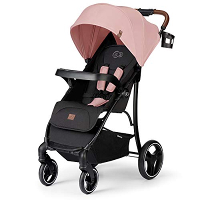 Kinderkraft Passeggino Leggero CRUISER LX, Pieghevole, Impermeabile, filtro UPF50+, Sospensione 4 Ruote, per Bambini, Rosa