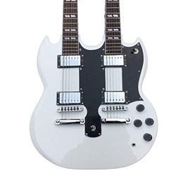 AURH skjos Chitarra Elettrica 12 Stringa + 6 Corda Bianca Chitarra Cordino in Acciaio Acustico per Chitarra Acustica (Color : Guitar, Size : 39 Inches precio