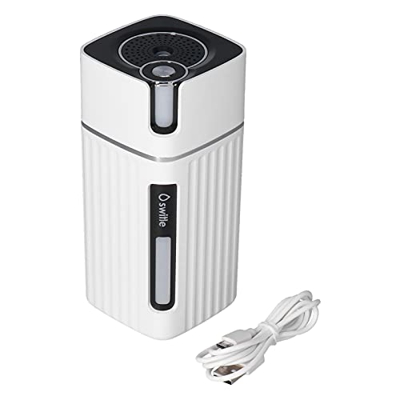 Joyzan USB Umidificatore per Auto, Mini Purificatore d'Aria Portatile Silenzioso Nebbia Fredda Desktop Personale Umidificazione Due Livelli di Umidifi