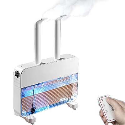 Large Humidifiers, 12L Ultrasonic Cool Mist Top Fill Humidifier Dual 360??° Nozzles Humidistat for Bedroom Home School Office Workshop Greenhouse